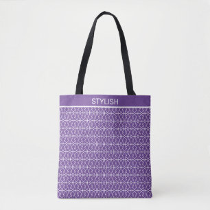 Stilvolles heiliges Geometrie-Muster auf Violett u Tasche