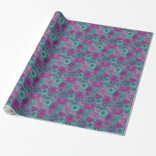 Stilvolles helles Muster der herrlichen Blumen Geschenkpapier