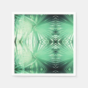 Stilvolles hellgrünes Palmbaum-Blatt-Papiertuch Serviette