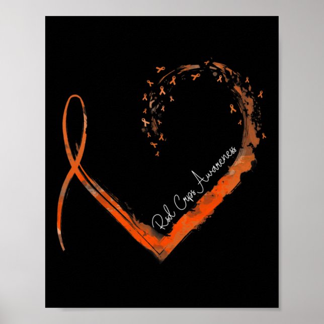 Stilvolles Herz-CRPS-Bewusstsein Poster (Vorne)