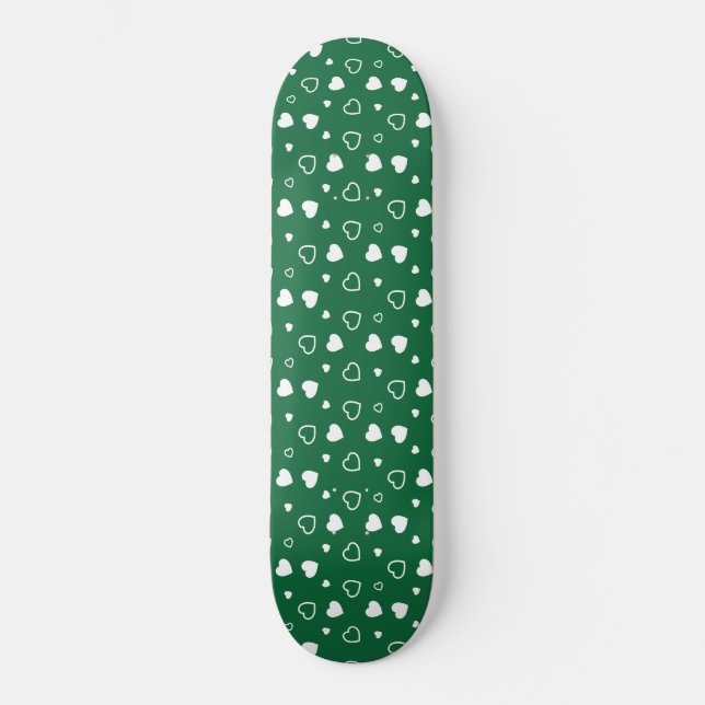 Stilvolles Herzmuster 6 Skateboard (Vorderseite)