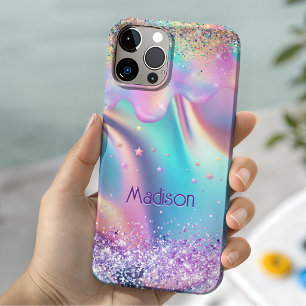 Stilvolles holografisches Einhorn mit tropfendem G Case-Mate iPhone Hülle