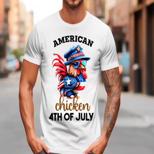 Stilvolles Huhn mit Hut und Sonnenbrille T-Shirt