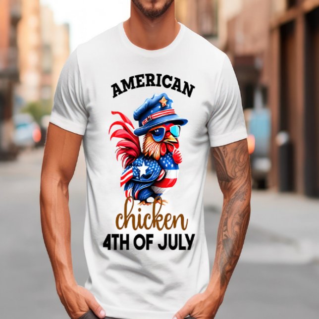 Stilvolles Huhn mit Hut und Sonnenbrille T-Shirt (Von Creator hochgeladen)