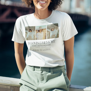 Stilvolles In-Loving-Memory-3-Foto-Collage-Shirt T-Shirt