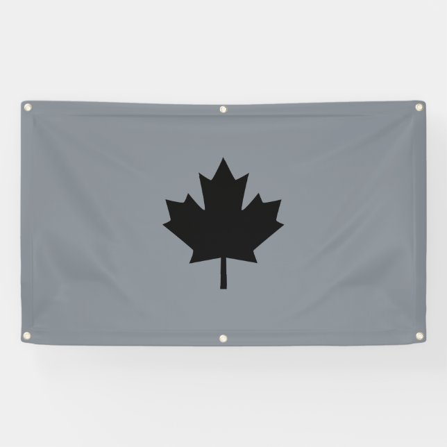 Stilvolles kanadisches schwarzes Ahornblatt Banner (Horizontal)