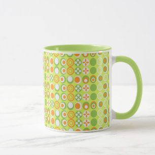 Stilvolles Kreis-Muster Ringer MugMug Tasse