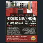 Stilvolles Küchendesign, Küche & Badezimmer Fitter Flyer<br><div class="desc">Stilvolles Küchendesign,  Küche & Bad Fitter Firma Werbung Flyer von der Business Card Store.</div>