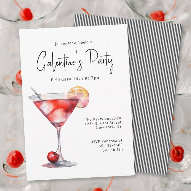 Stilvolles Ladys Night Galentine Party Einladung (Von Creator hochgeladen)