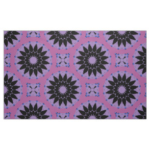 Stilvolles Lavender & Black Boho Geometric Muster Stoff