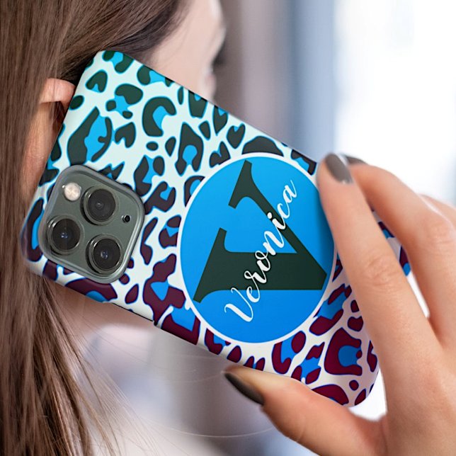 Stilvolles Leopard Animal Print Rockabilly Muster Case-Mate iPhone Hülle (Von Creator hochgeladen)