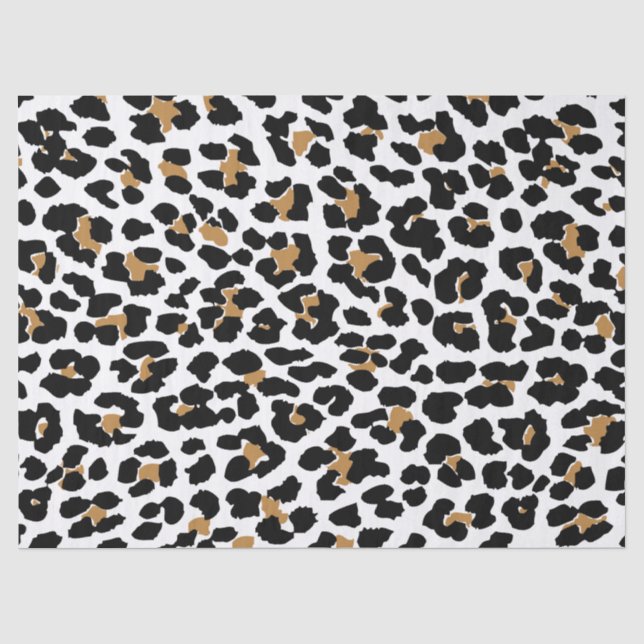 Stilvolles Leopard-Druck-Seidenpapier Seidenpapier (Vorderseite)