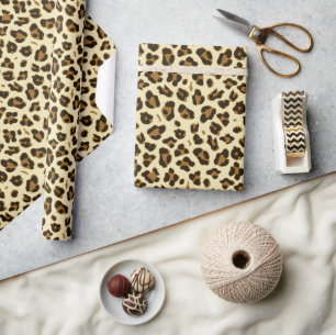 Stilvolles Leopardenmuster Geschenkpapier