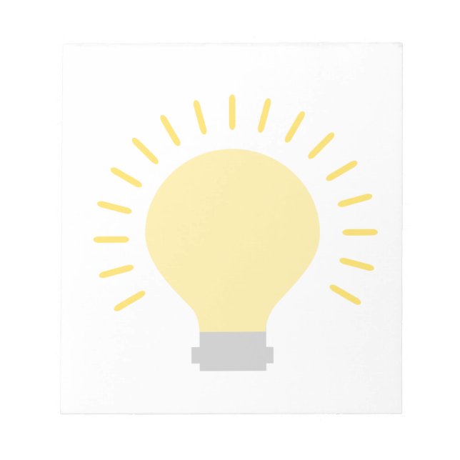 Stilvolles Light Bulb Design Notizblock (Vorderseite)