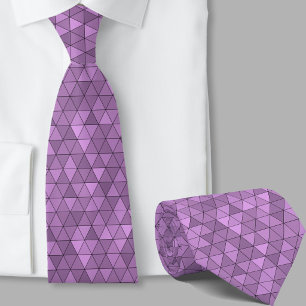 Stilvolles, lila geometrisches, modernes Muster Krawatte