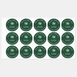Stilvolles Logo für einen grünen Blumenladen - Kon Etiketten