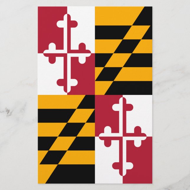 Stilvolles Maryland State Flag Design Briefpapier (Vorderseite)