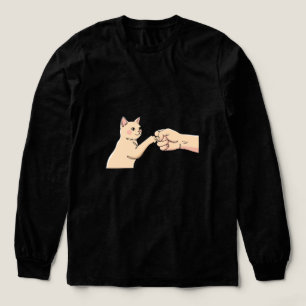 Stilvolles minimalist Katzen-Fauststoß-T-Shirt Tri-Blend Shirt