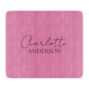 Stilvolles minimalistisches Monogramm Name Rosa Schneidebrett