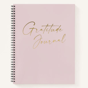 Stilvolles minimalistisches Rosa-Dankbarkeits-Noti Notizbuch