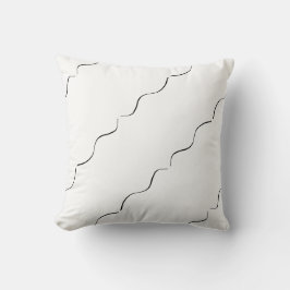 Stilvolles minimalistisches Wellen-Kissen mit weiß Kissen