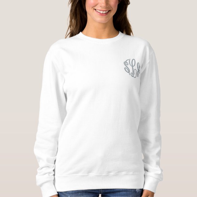 Stilvolles Mit Monogramm Sweatshirt (Vorderseite)