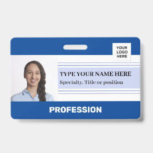 Stilvolles Mitarbeiter-Foto-Logo-Barcode-Name Ausweis