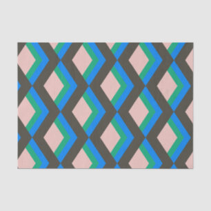 Stilvolles Mod-Muster aus dem Mittelalter in Blau  Seidenpapier