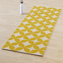 Stilvolles Modern Boho Muster in Mustard Yellow Yogamatte