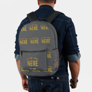 STILVOLLES MODERNES ANPASSBARES GRAU VERIFIZIERTES BEDRUCKTER RUCKSACK