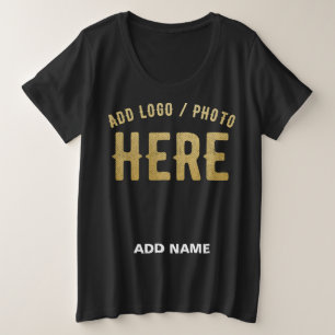 STILVOLLES MODERNES ANPASSBARES SCHWARZES VERIFIZI GROßE GRÖßE T-Shirt