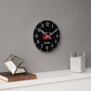 STILVOLLES MODERNES ANPASSBARES SCHWARZES VERIFIZI RUNDE WANDUHR