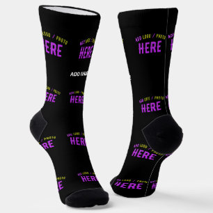 STILVOLLES MODERNES ANPASSBARES SCHWARZES VERIFIZI SOCKEN