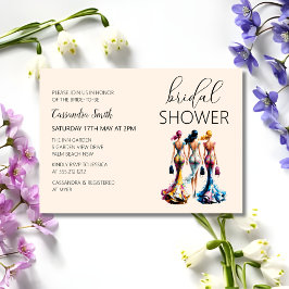 Stilvolles modernes Dressing Frauen Brautparty Einladung