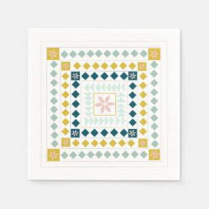 Stilvolles modernes geometrisches Design Niedliche Serviette