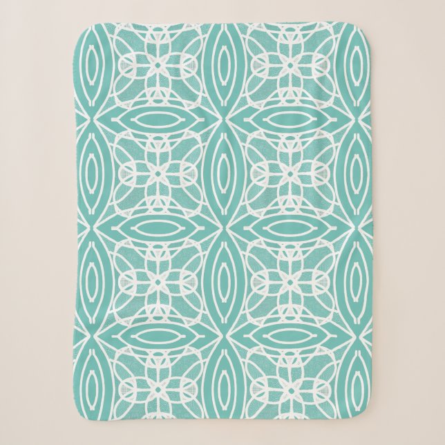 Stilvolles, modernes geometrisches Design Sherpadecke (Vorderseite)
