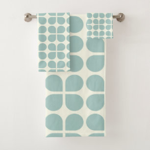 Stilvolles modernes geometrisches Muster in Blaut Badhandtuch Set