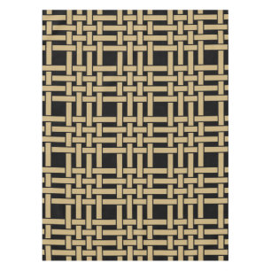 Stilvolles, modernes goldbraunes Korbmuster Tischdecke