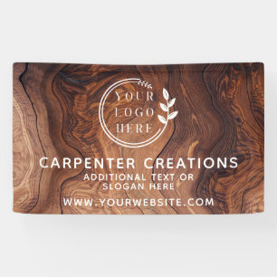 Stilvolles, modernes Holzschmuck-Logo Banner
