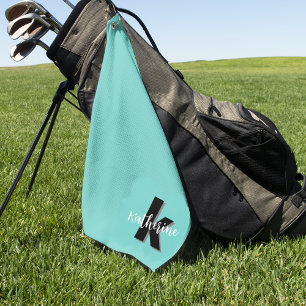 Stilvolles modernes minimalistisches Monogramm Golfhandtuch