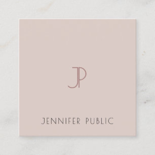 Stilvolles, modernes Mit Monogramm Template Person Quadratische Visitenkarte