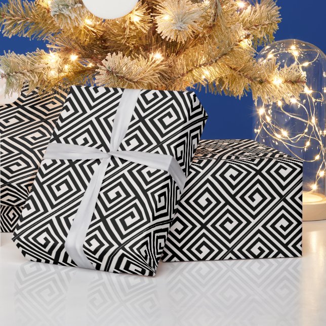 Stilvolles modernes schwarzes geschenkpapier (Feiertage)