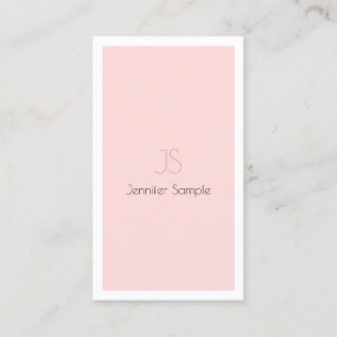 Stilvolles Monogramm-Design Minimalistischer Plain Visitenkarte