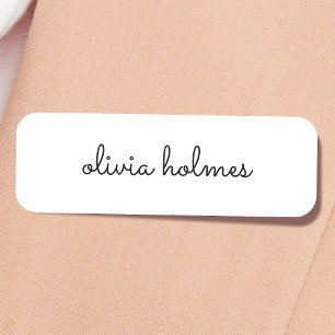 Stilvolles Monogramm Modernes Minimalistisches W Namensschild