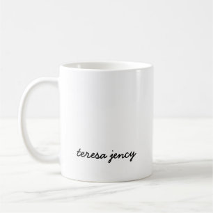 Stilvolles Monogramm Modernes Minimalistisches Wei Kaffeetasse