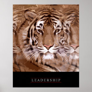Stilvolles Motivierend Leadership Tiger Poster