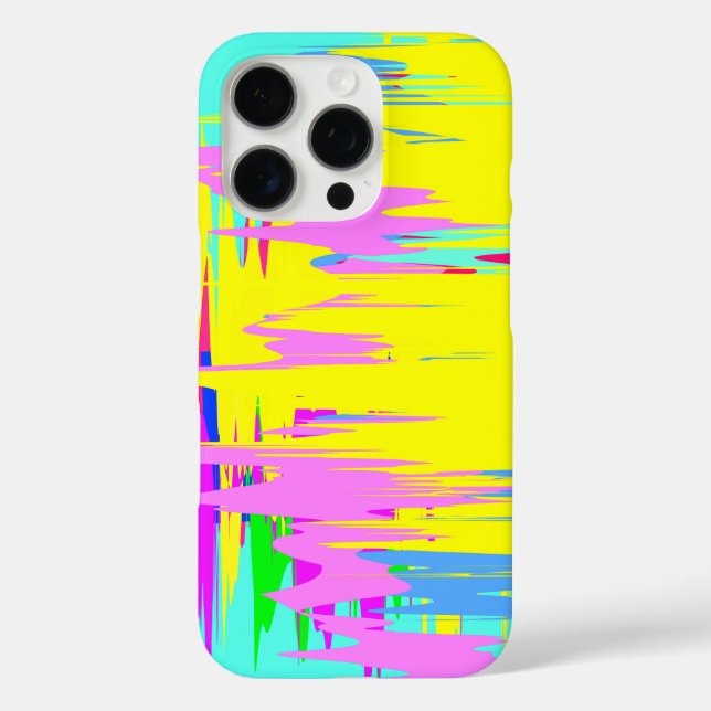 Stilvolles Muster in den Sommerfarben iPhone 16 Pro Hülle (Rückseite)