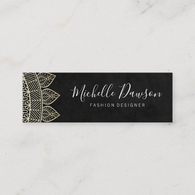 Stilvolles Muster Vintag Mini Visitenkarte (Vorderseite)