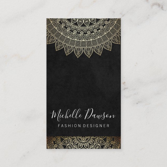 Stilvolles Muster Vintag Visitenkarte (Vorderseite)