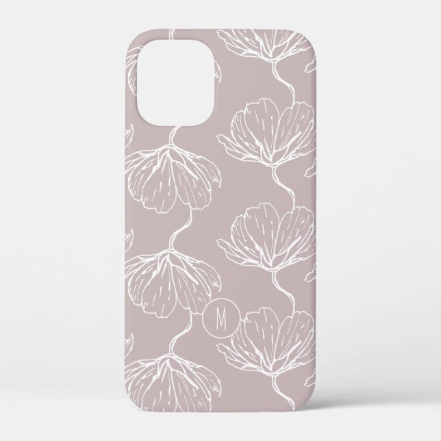 Stilvolles Mustermuster Monogramm Case-Mate iPhone Hülle (Rückseite)